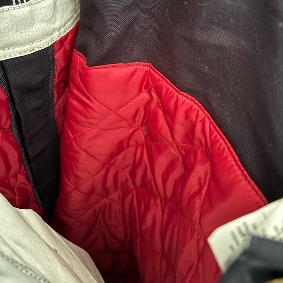 Carhartt Bib Overalls Mens 46x32 Quilt Lined Insulated Dark Navy Outdoors R41 - Picture 4 of 9